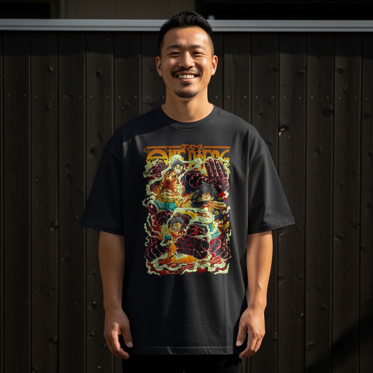 Dynamic Anime Battle Graphic Men's T-Shirt
