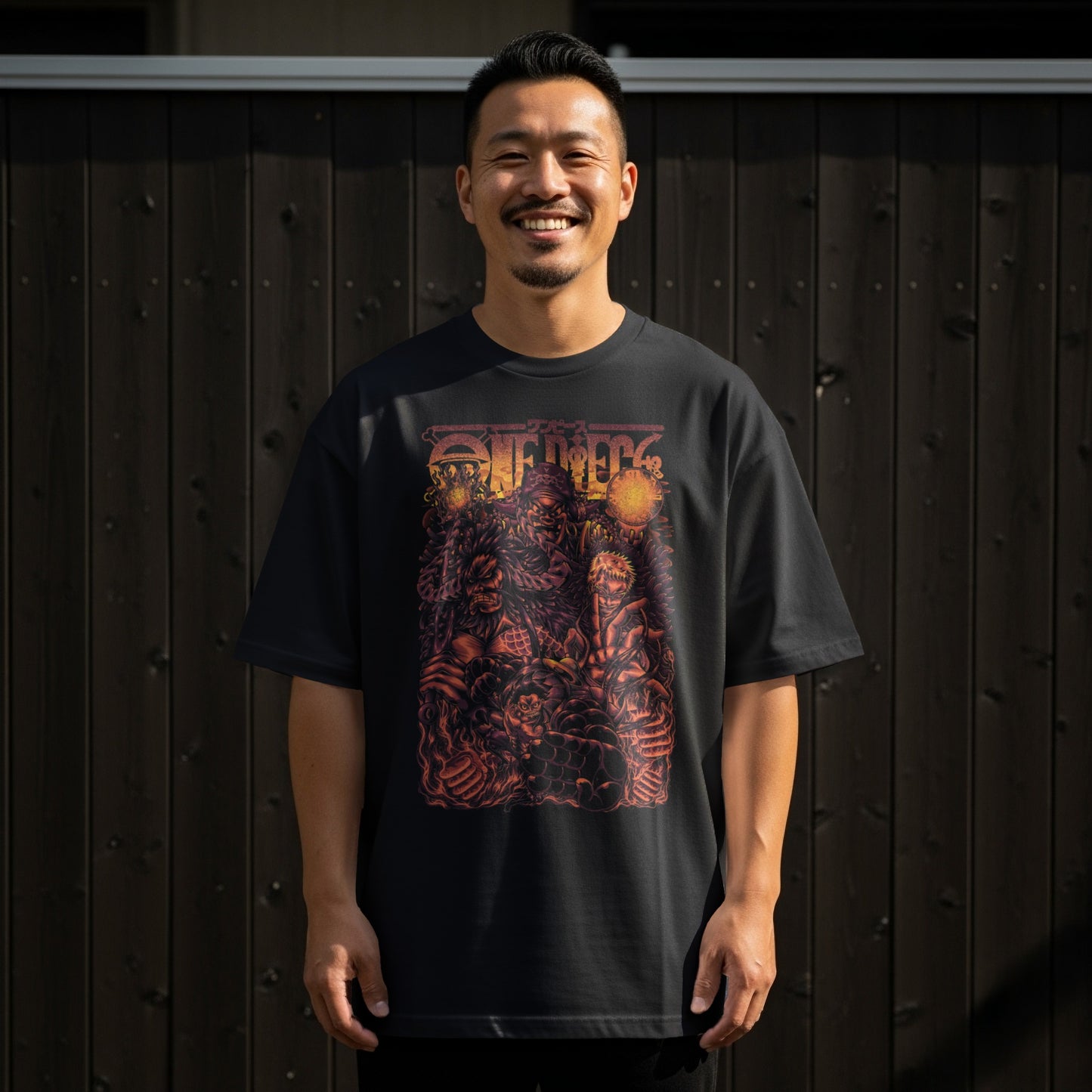 Bold Graphic Monsters Artwork Black T-Shirt