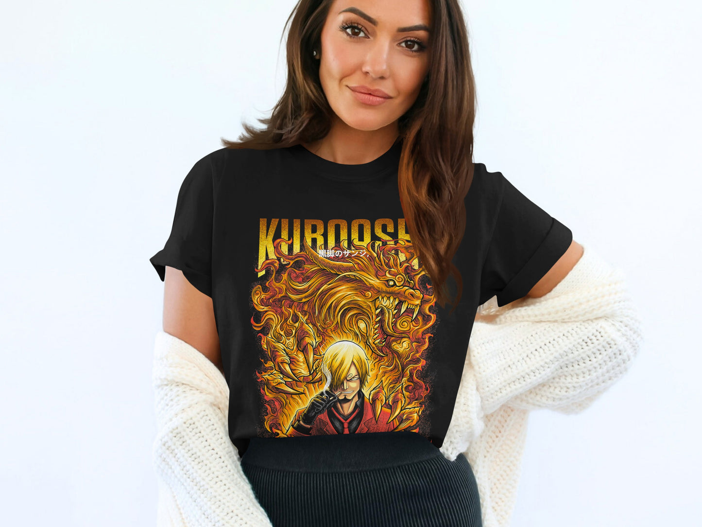 Fierce Dragon and Warrior Artwork T-Shirt Design
