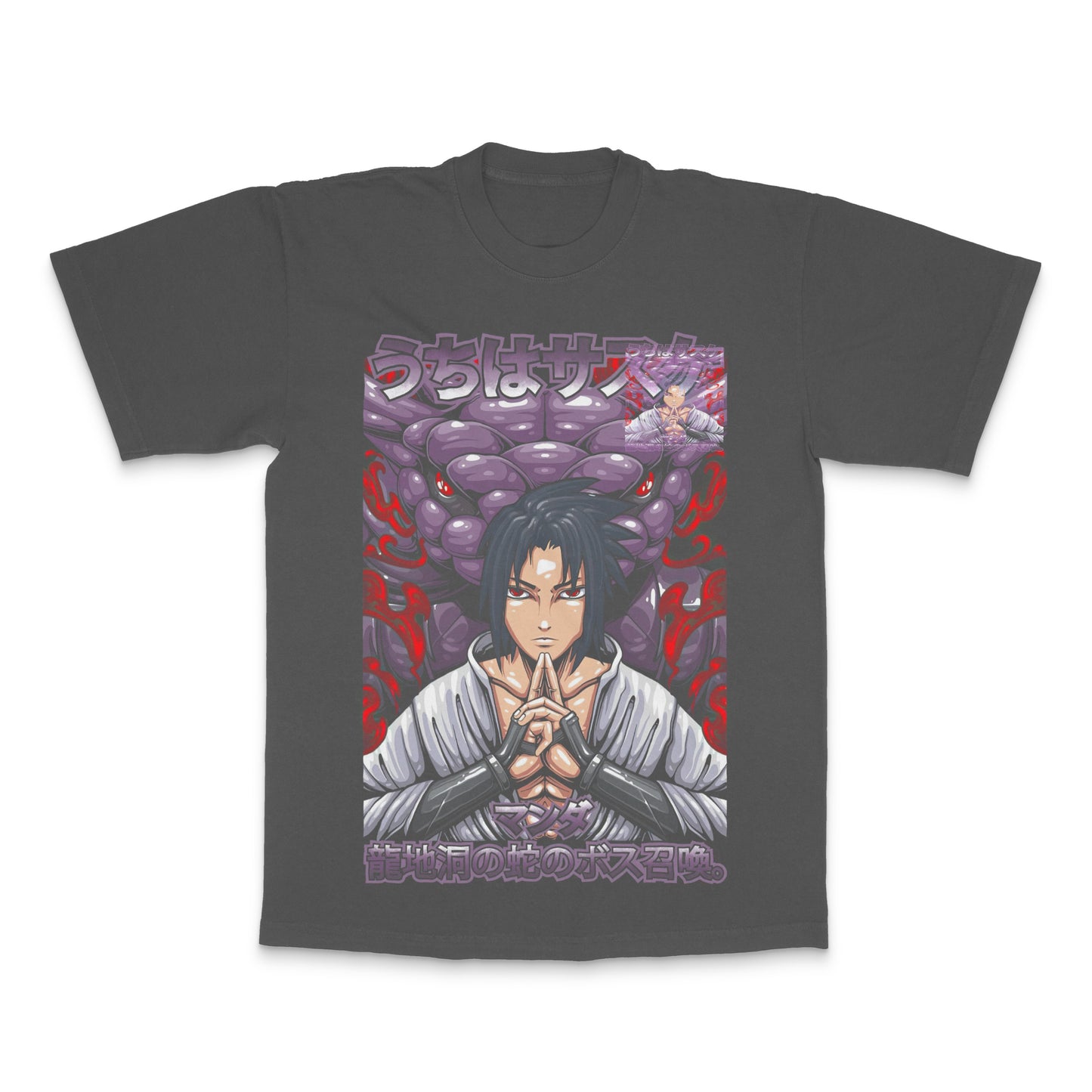 Anime Character Graphic Tee with Dark Background Design