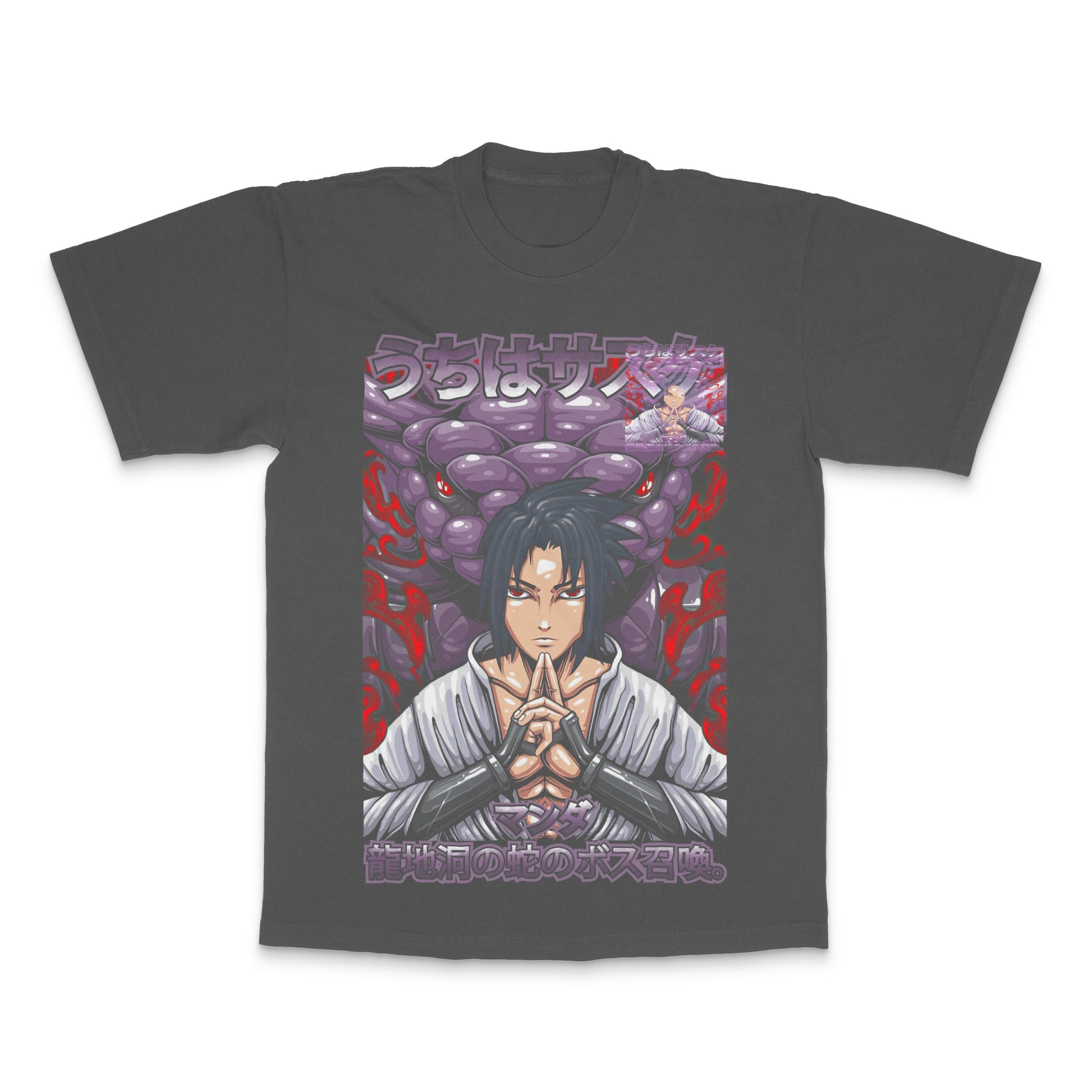 Anime Character Graphic Tee with Dark Background Design