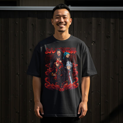 Japanese Anime Characters Graphic Design T-Shirt