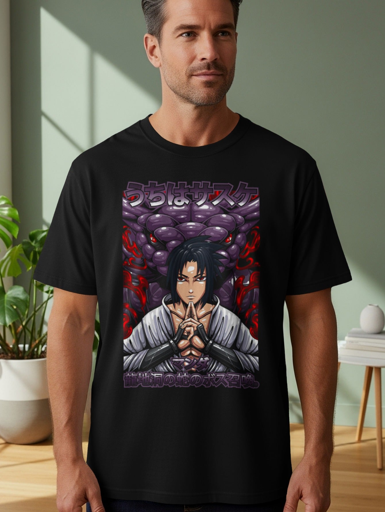 Uchiha Sasuke Character Graphic Art T-shirt
