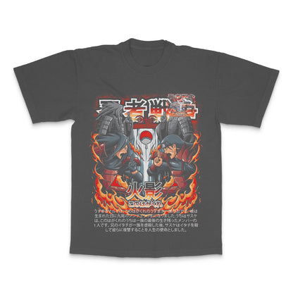 Anime Characters Facing Off Graphic T-Shirt