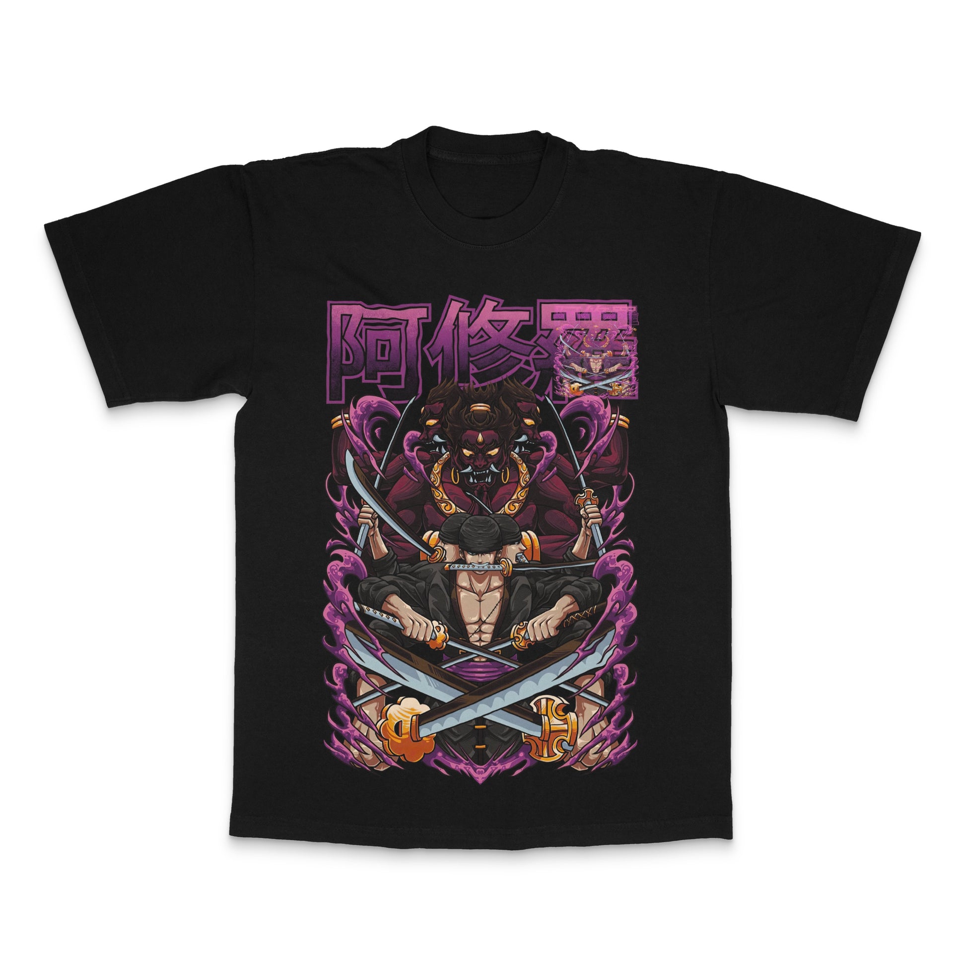 Samurai Warrior Artwork Two Swords Anime Design Shirt