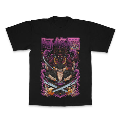 Samurai Warrior Artwork Two Swords Anime Design Shirt