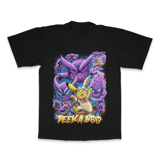 Peek-a-Boo Ghostly Graphic Art T-Shirt