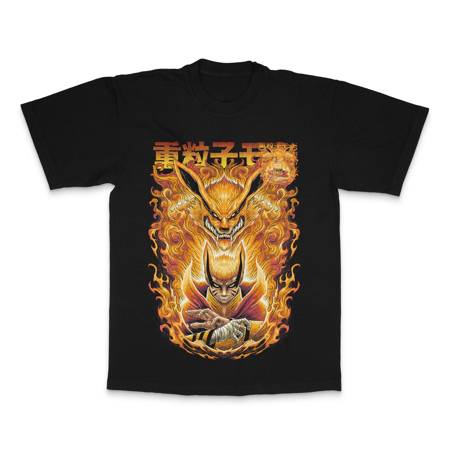 Fierce Dragon and Warrior Graphic Black Shirt