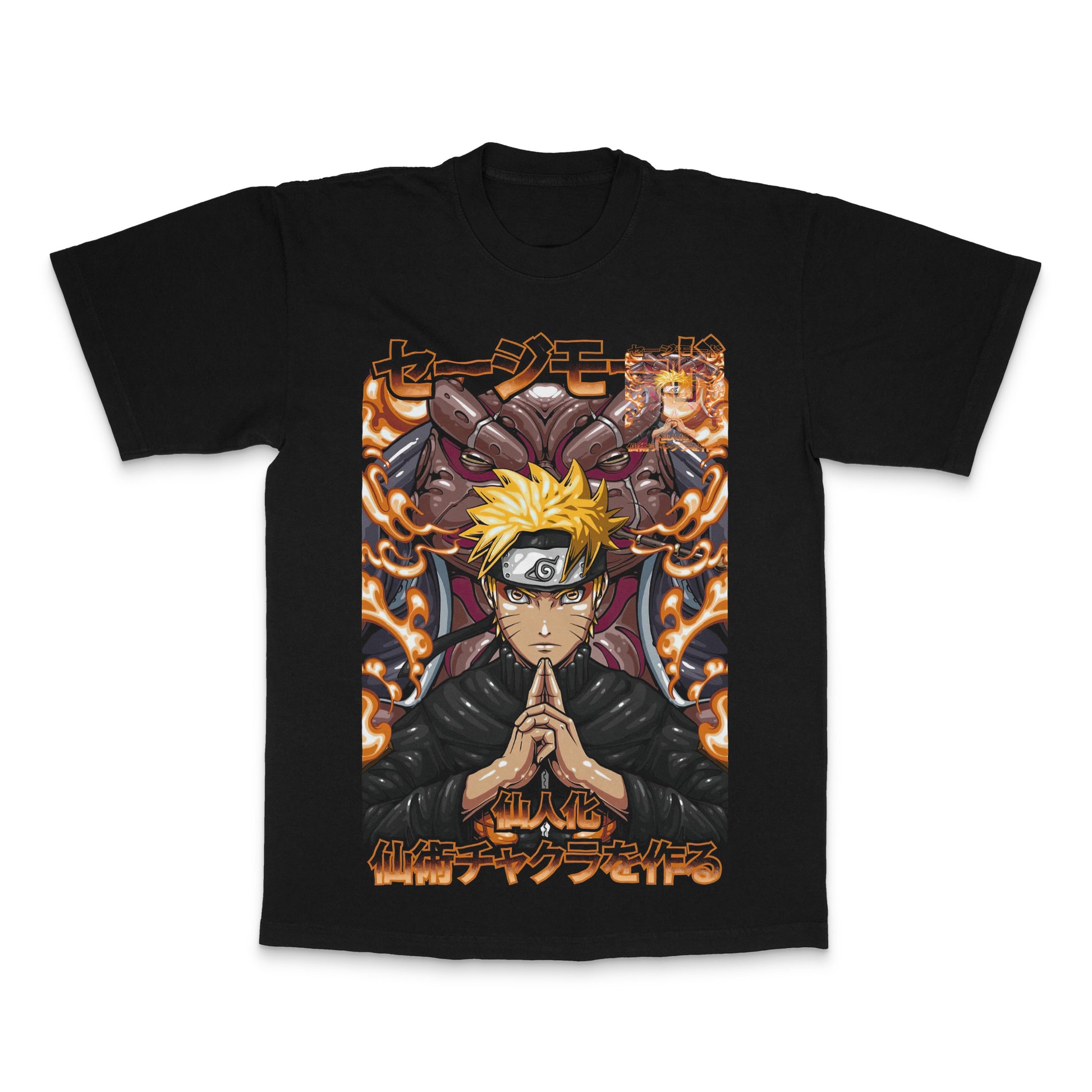 Naruto Anime Character Black Graphic T-Shirt