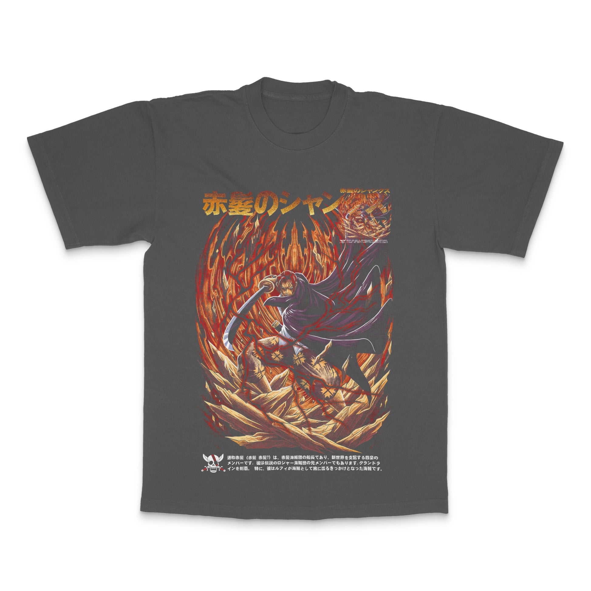 Fiery Scene Japanese Graphic Style Shirt