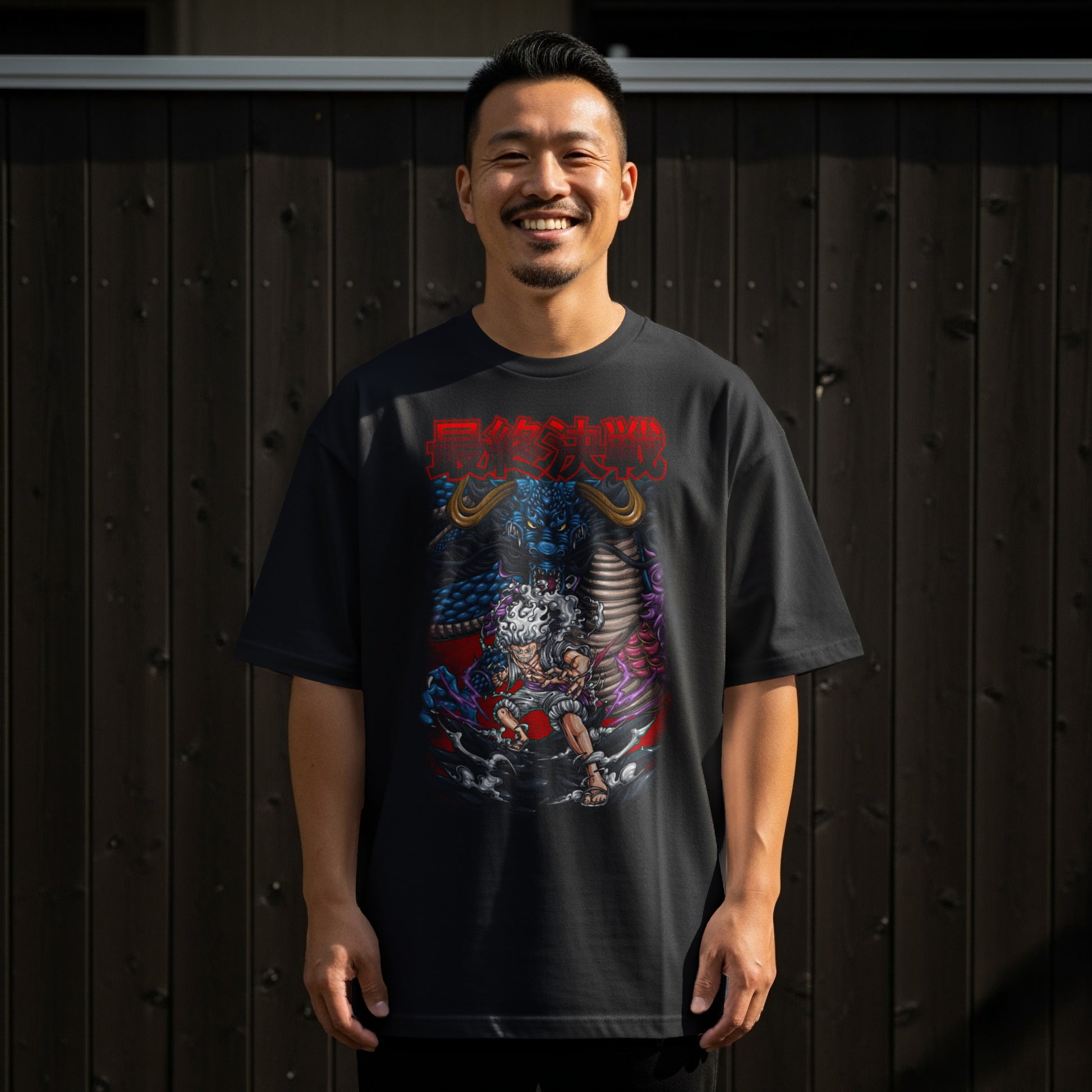 Bold Graphic Tee with Japanese Art Design T-shirt