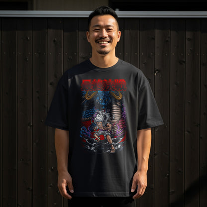 Bold Graphic Tee with Japanese Art Design T-shirt