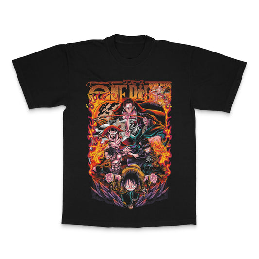 Vibrant Anime Action Graphic Tee Black T-shirt Product