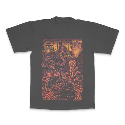 Fiery Warrior Characters Graphic T-Shirt