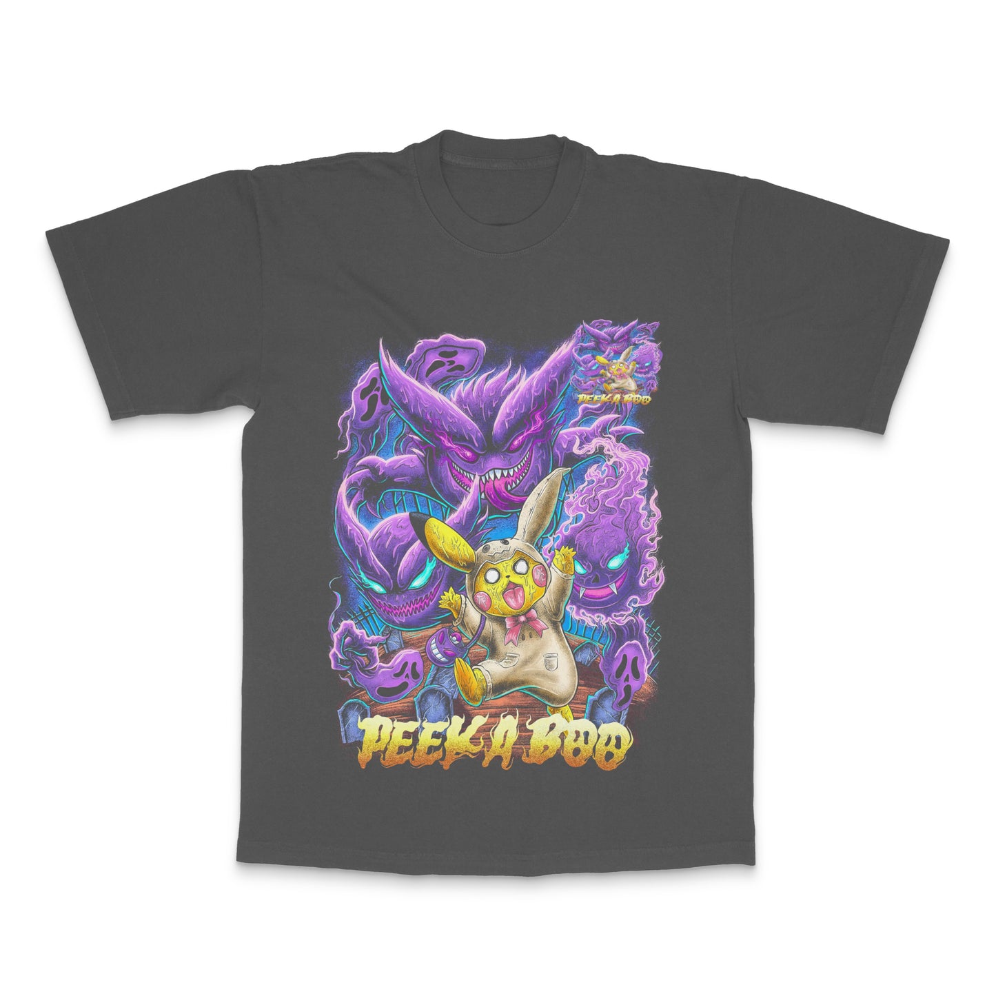 Peek A Boo Graphic Design Monstrous T-Shirt
