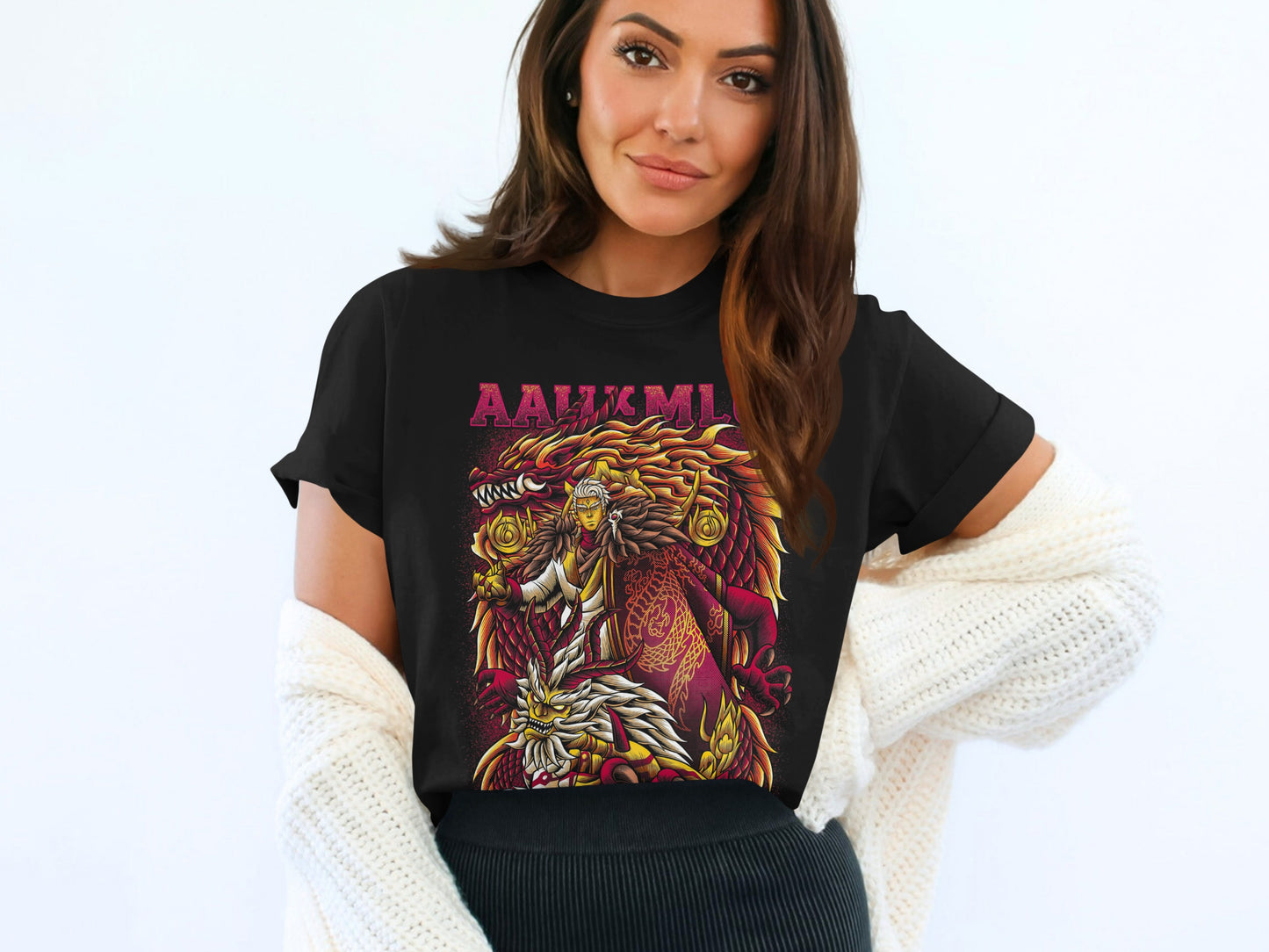 AAUKAIMLE Graphic T-Shirt Featuring Mythical Art