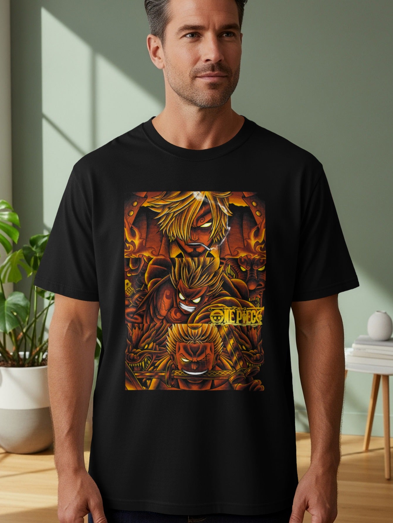 One Piece Anime Character Graphic Art T-shirt