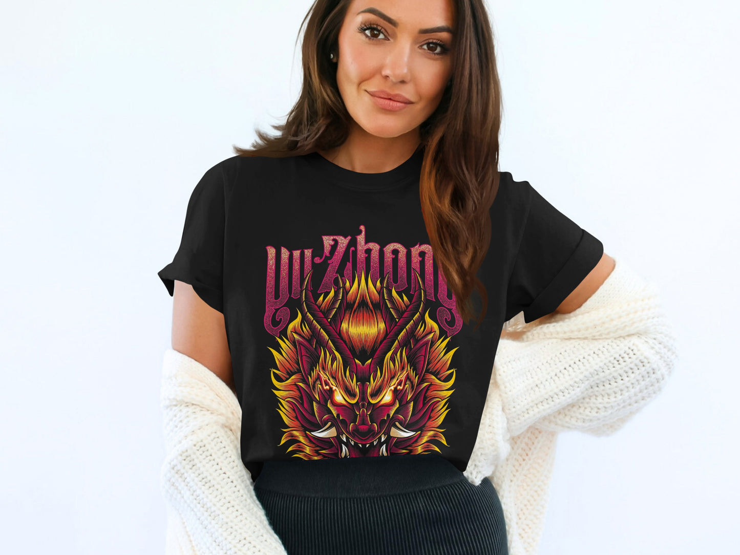 Wu Zhong Fierce Dragon Graphic Tee Shirt