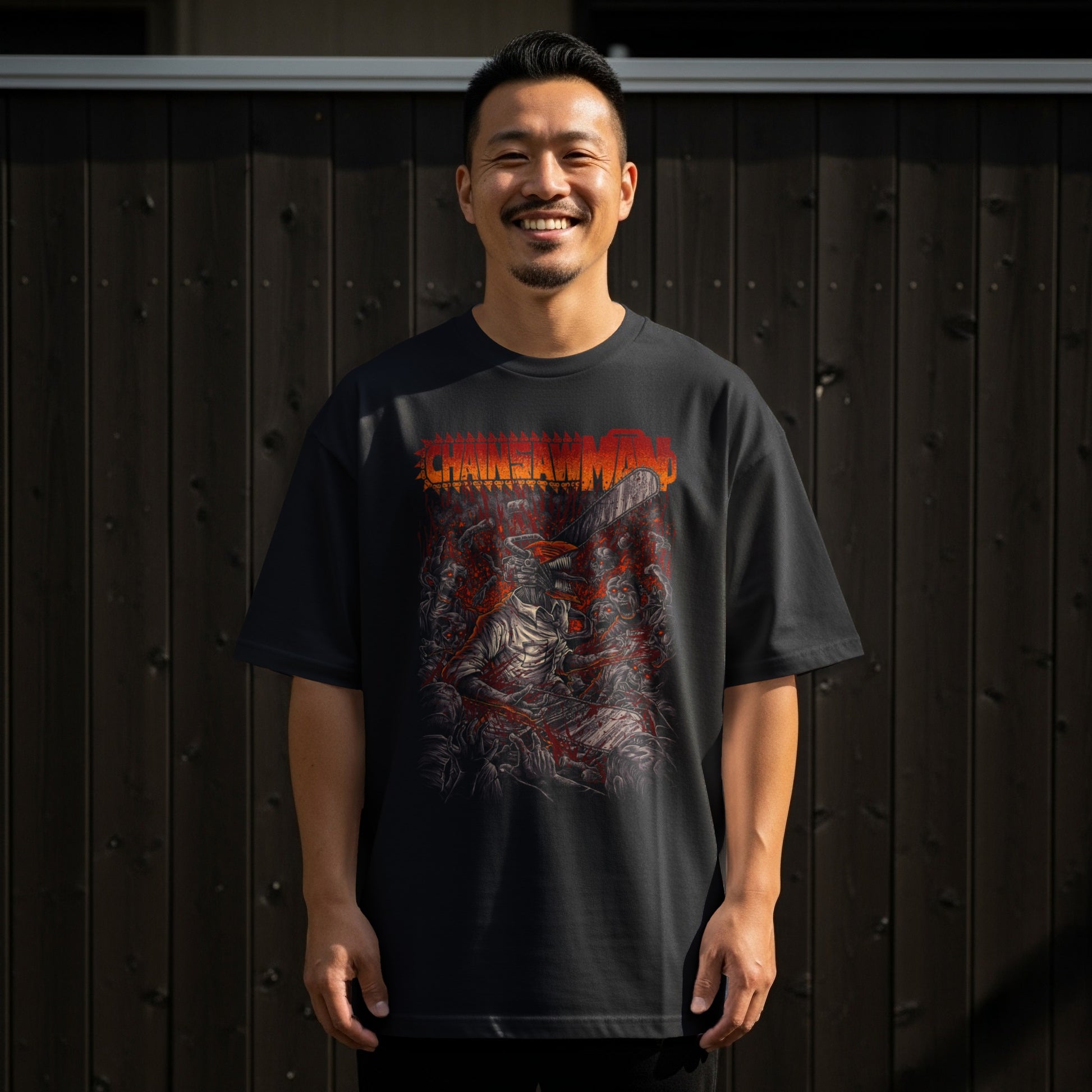 Chainsawman Black Graphic Short Sleeve T-shirt