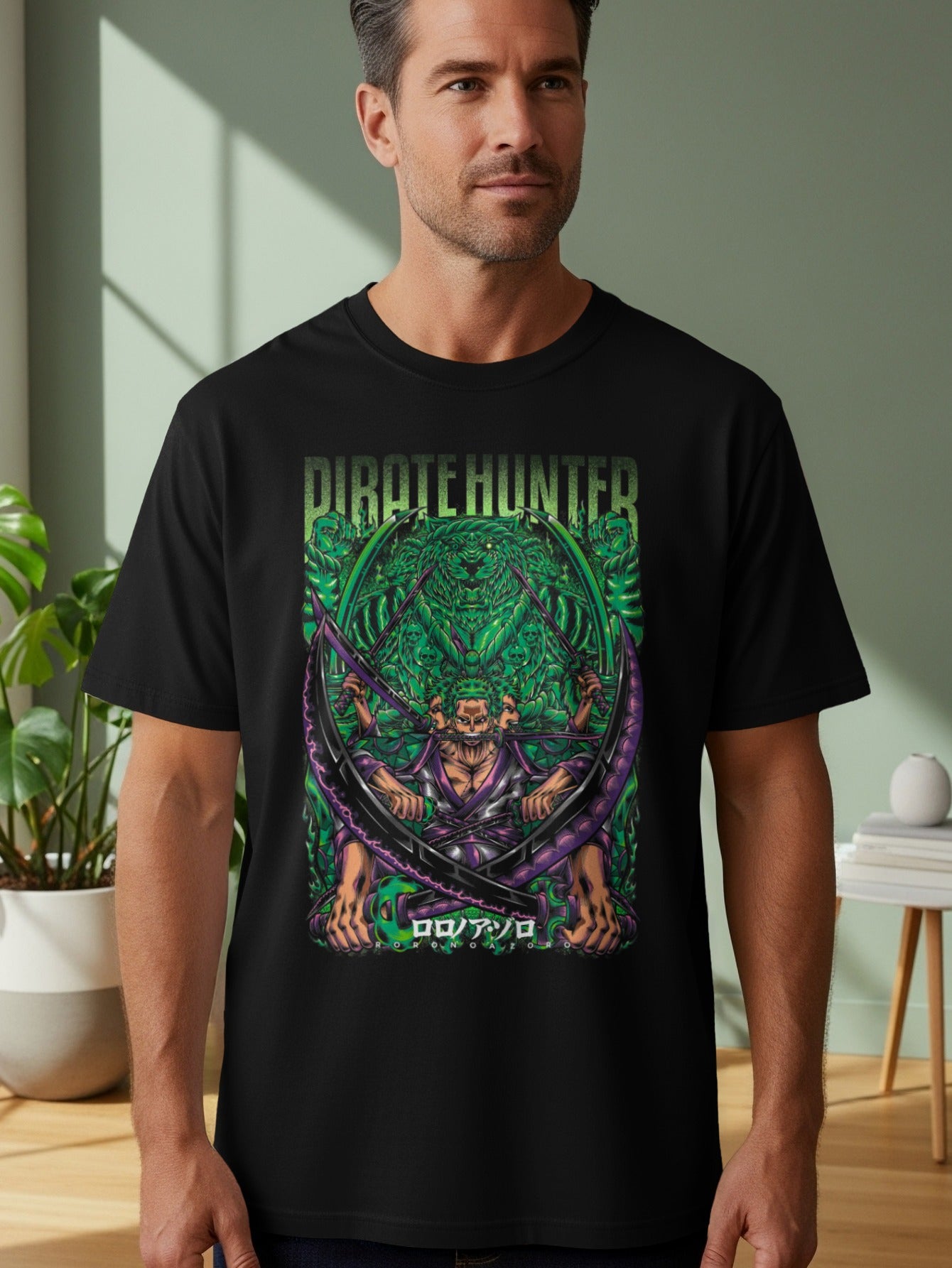 Pirate Hunter Anime Graphic Printed T-shirt