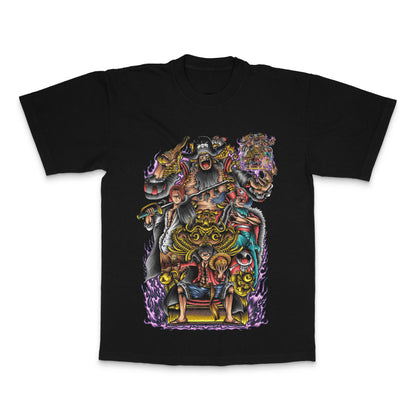 Vibrant Fantasy Characters Graphic Short Sleeve Shirt