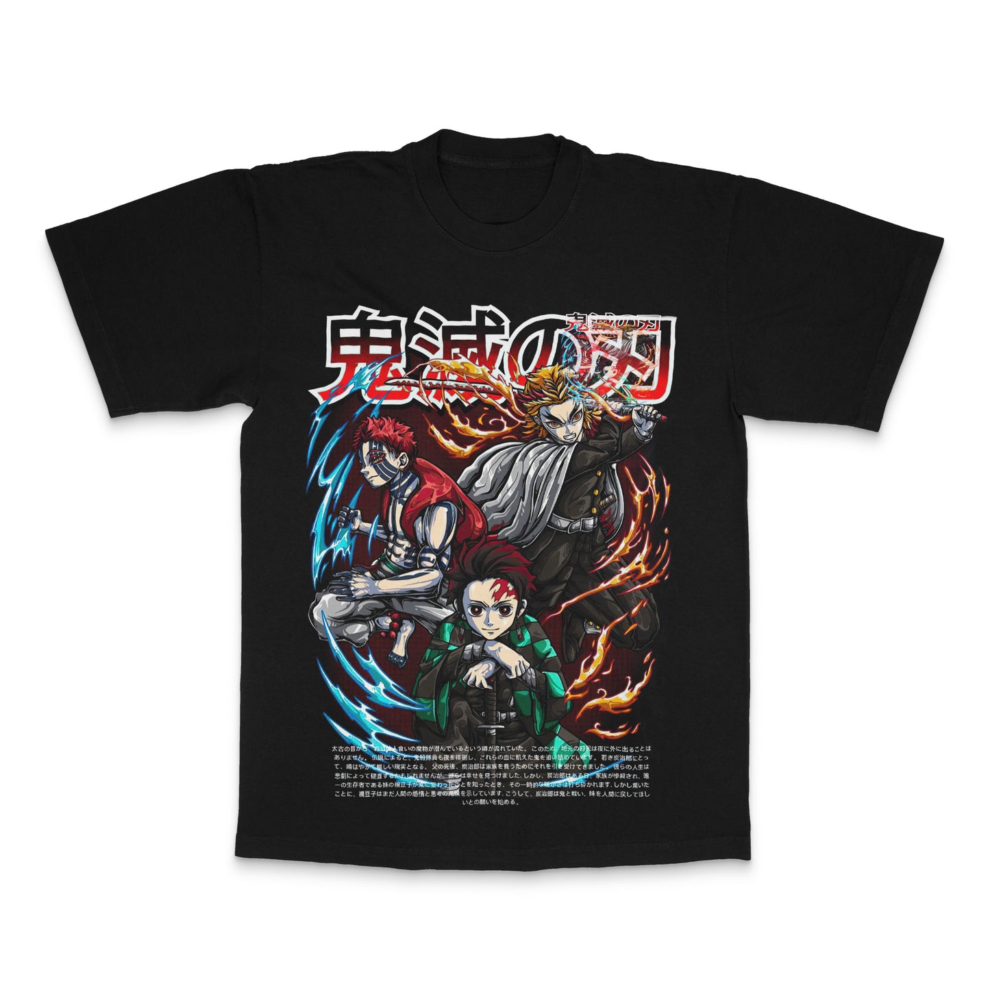 Demon Slayer Anime Graphic Design Short Sleeve Shirt