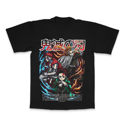 Demon Slayer Anime Graphic Design Short Sleeve Shirt