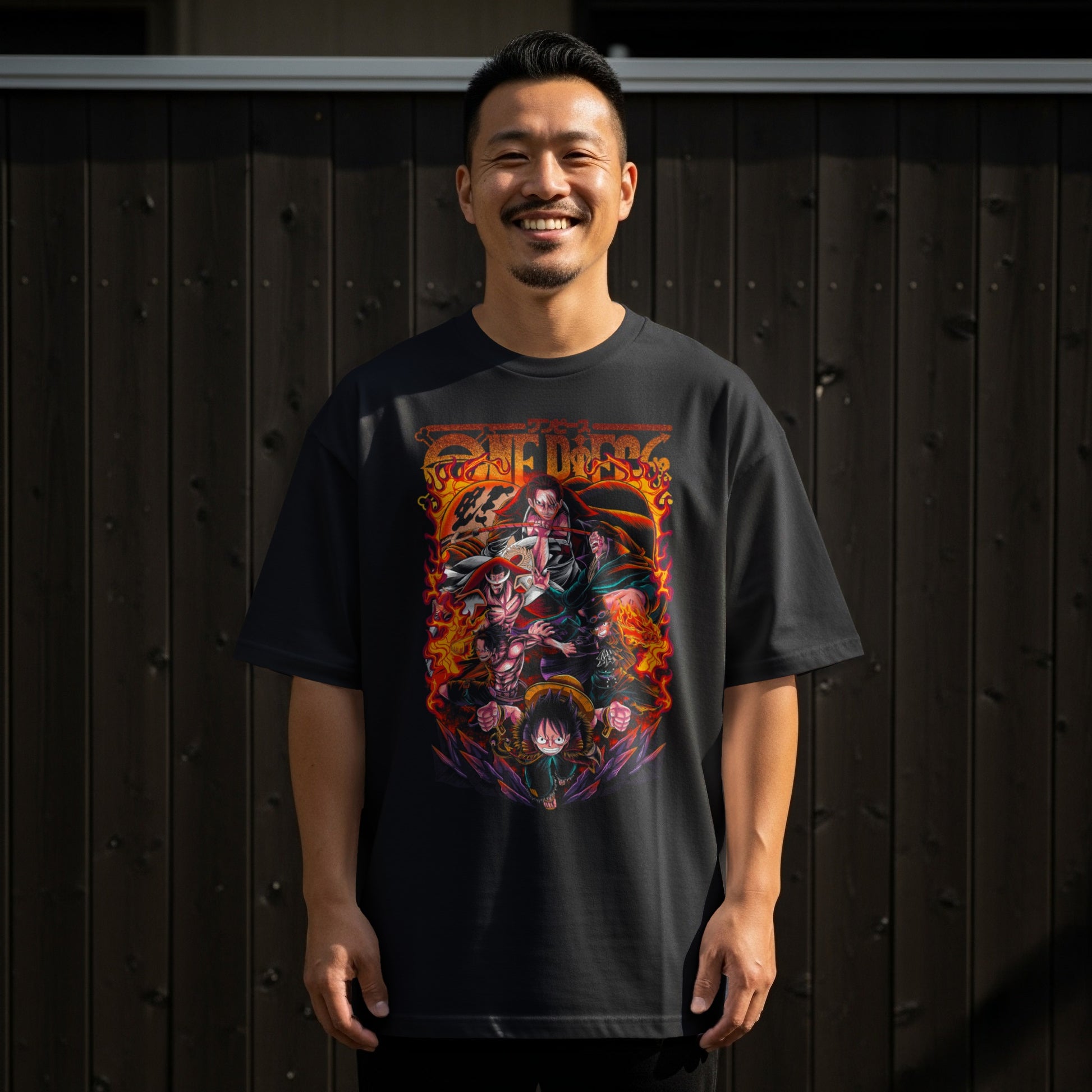 Anime Style Action Scene Graphic Art T-Shirt Product
