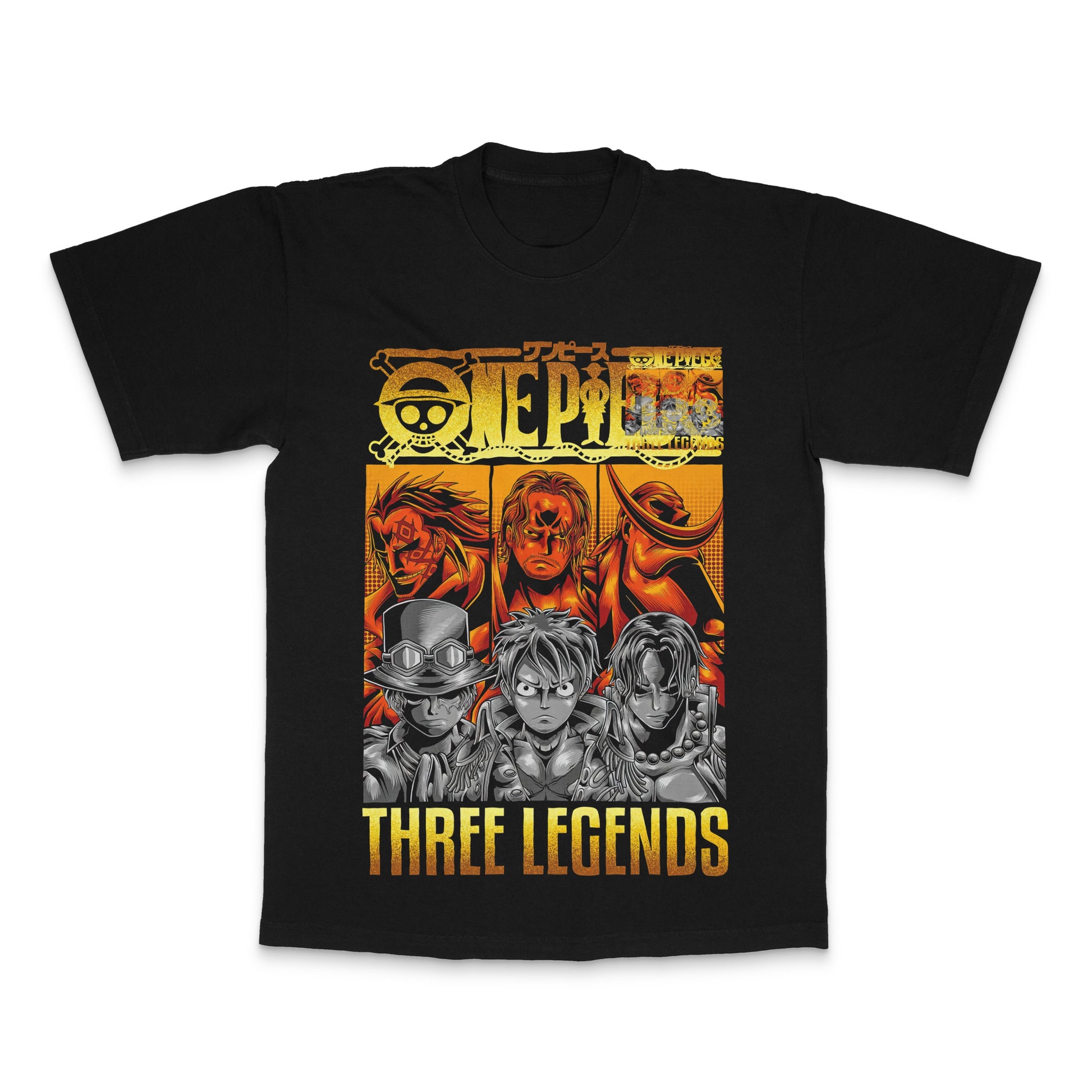 One Piece Three Legends Graphic T-Shirt for Fans