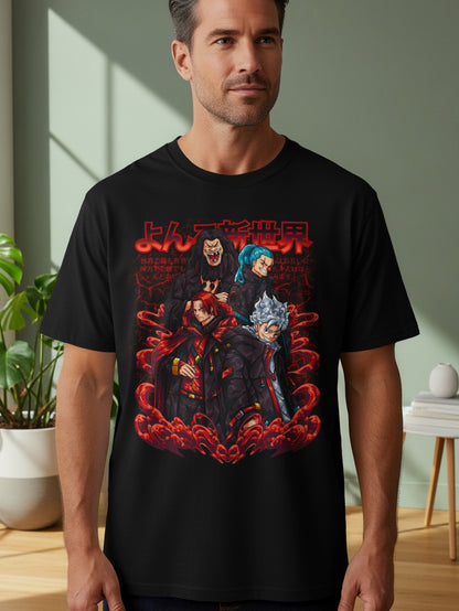 Anime Villains Group Graphic T-Shirt for Fans