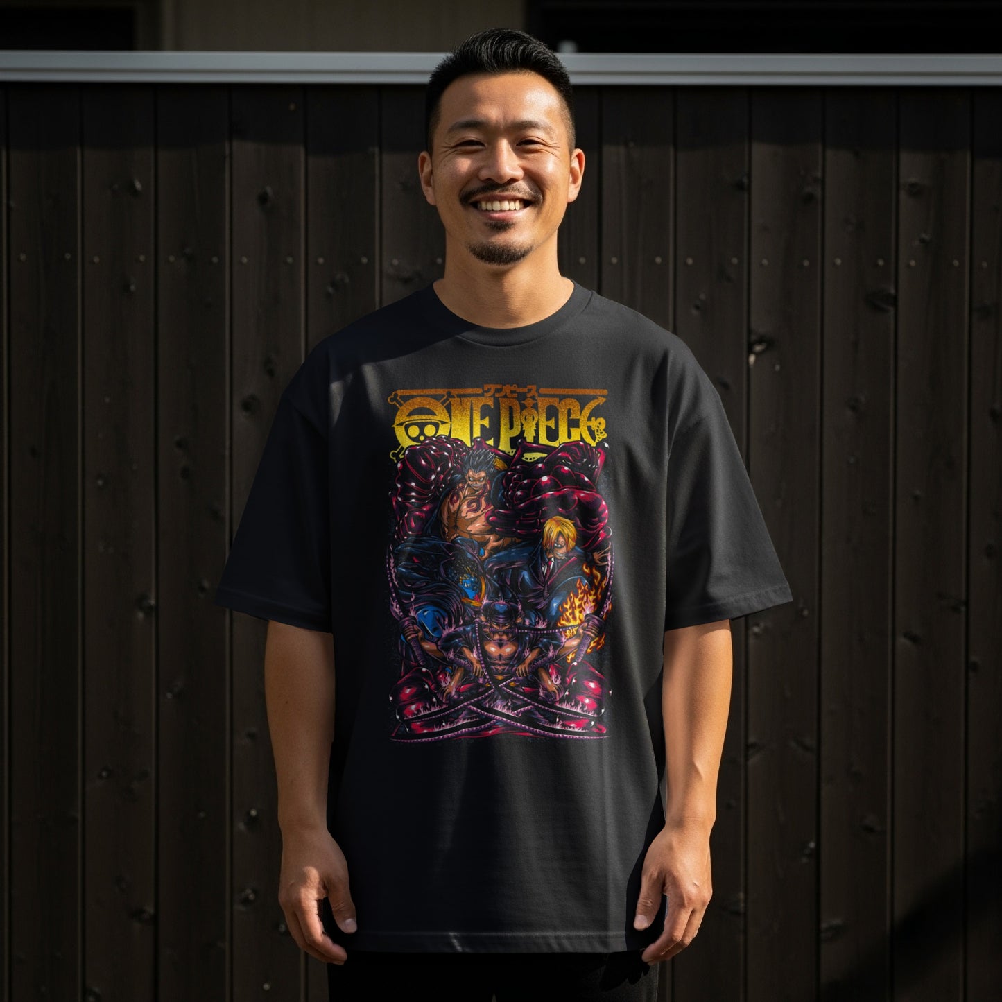 One Piece Anime Graphic Black T-Shirt for Fans