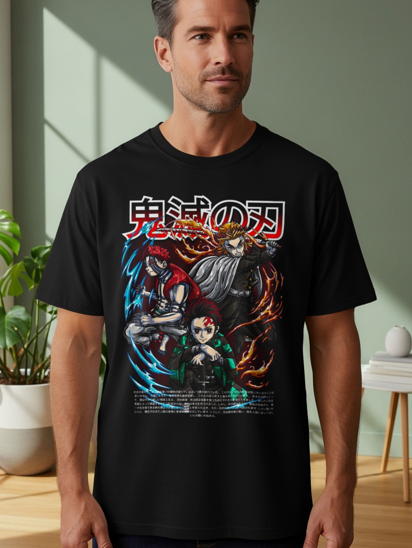Demon Slayer Characters Japanese Print T-shirt