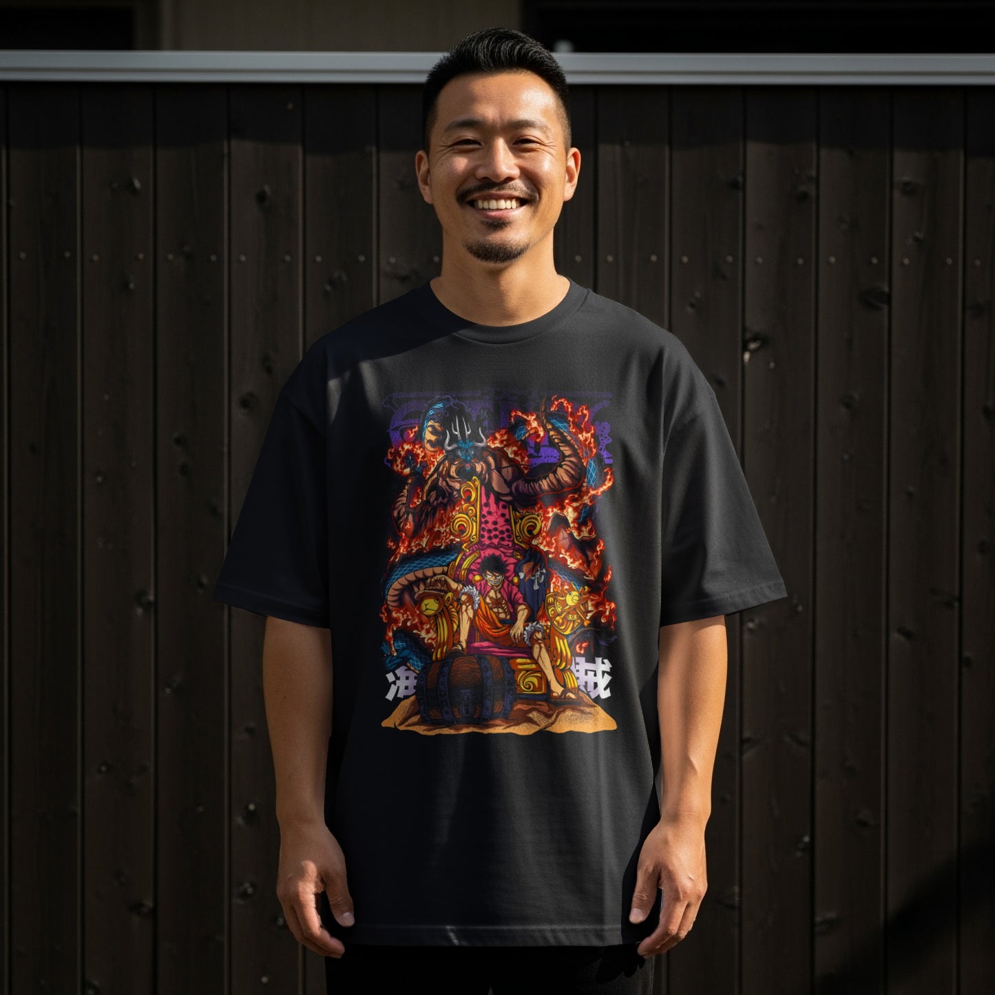 Colorful Warrior Graphic T-Shirt with Intricate Design