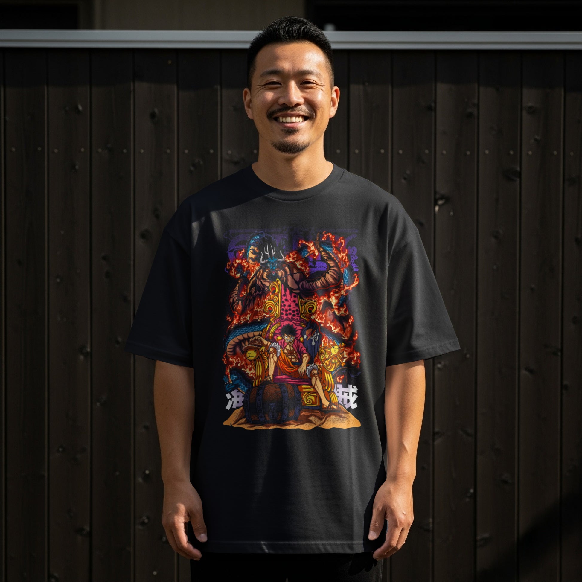 Colorful Warrior Graphic T-Shirt with Intricate Design