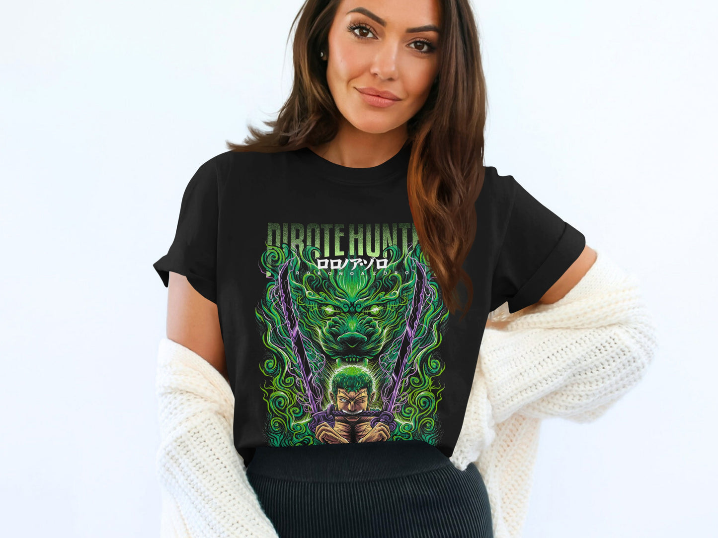 Dirote hunt green creature sword fight t-shirt