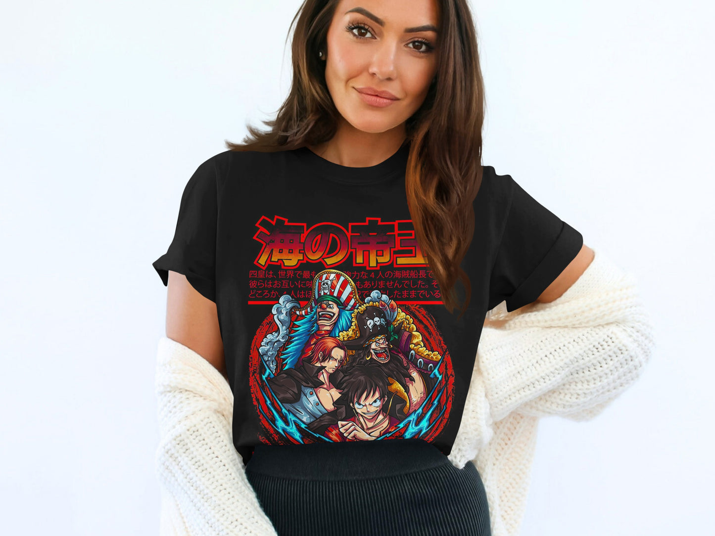 海の帝王 Anime Graphic Tee Shirt for Fans
