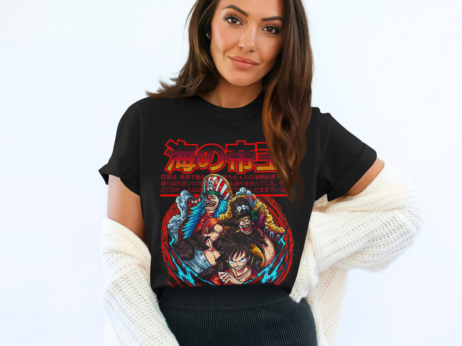 海の帝王 Anime Graphic Tee Shirt for Fans