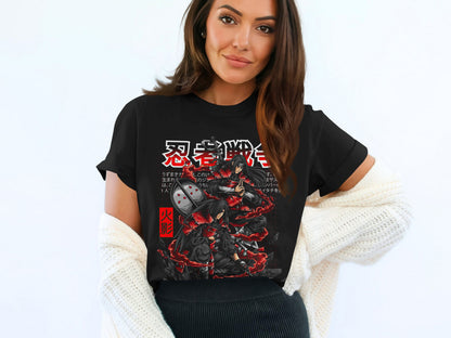 Black Ninja Warrior Graphic T-shirt Women Casual Wear