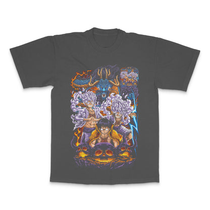 Intense Battle Design Anime Graphic Tee Shirt