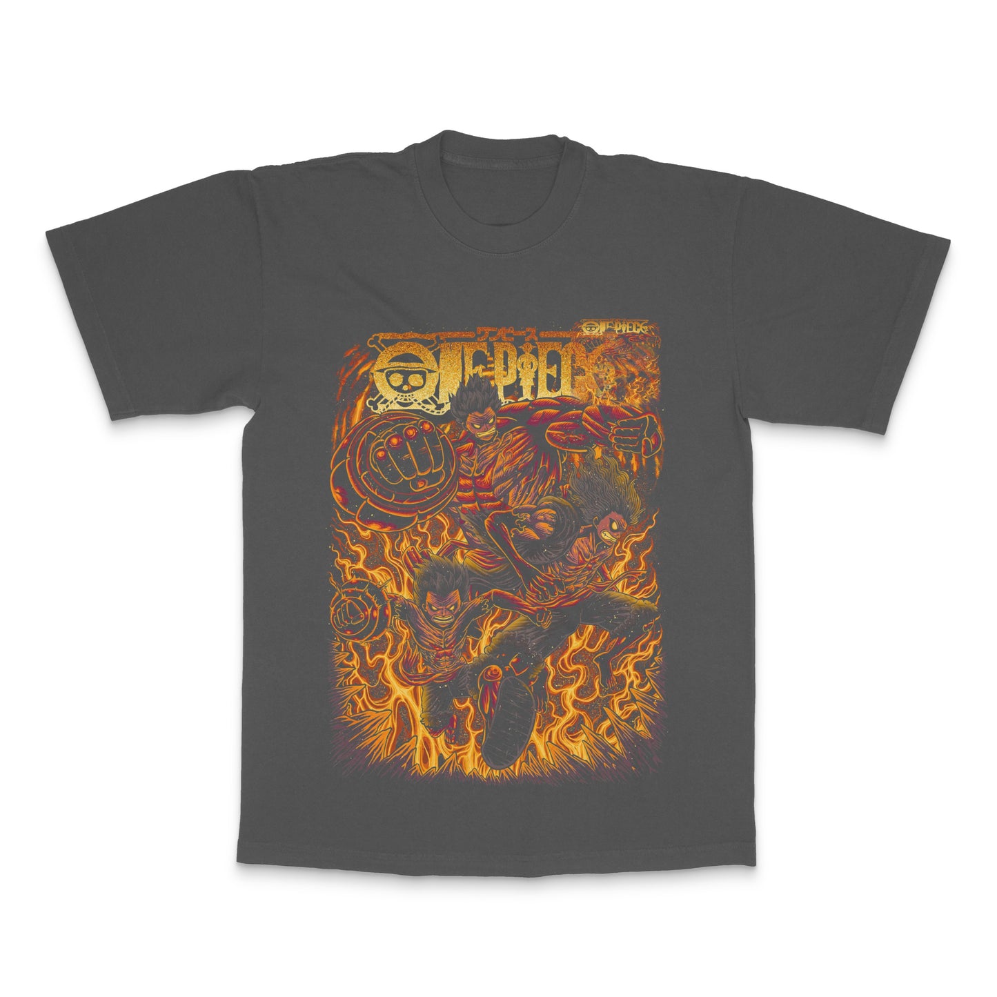 Fiery Anime-Inspired Graphic Tee for Fans