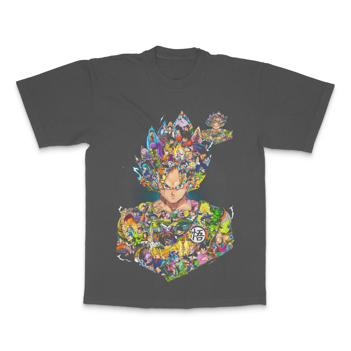 Vibrant Anime Character Collage Graphic T-Shirt