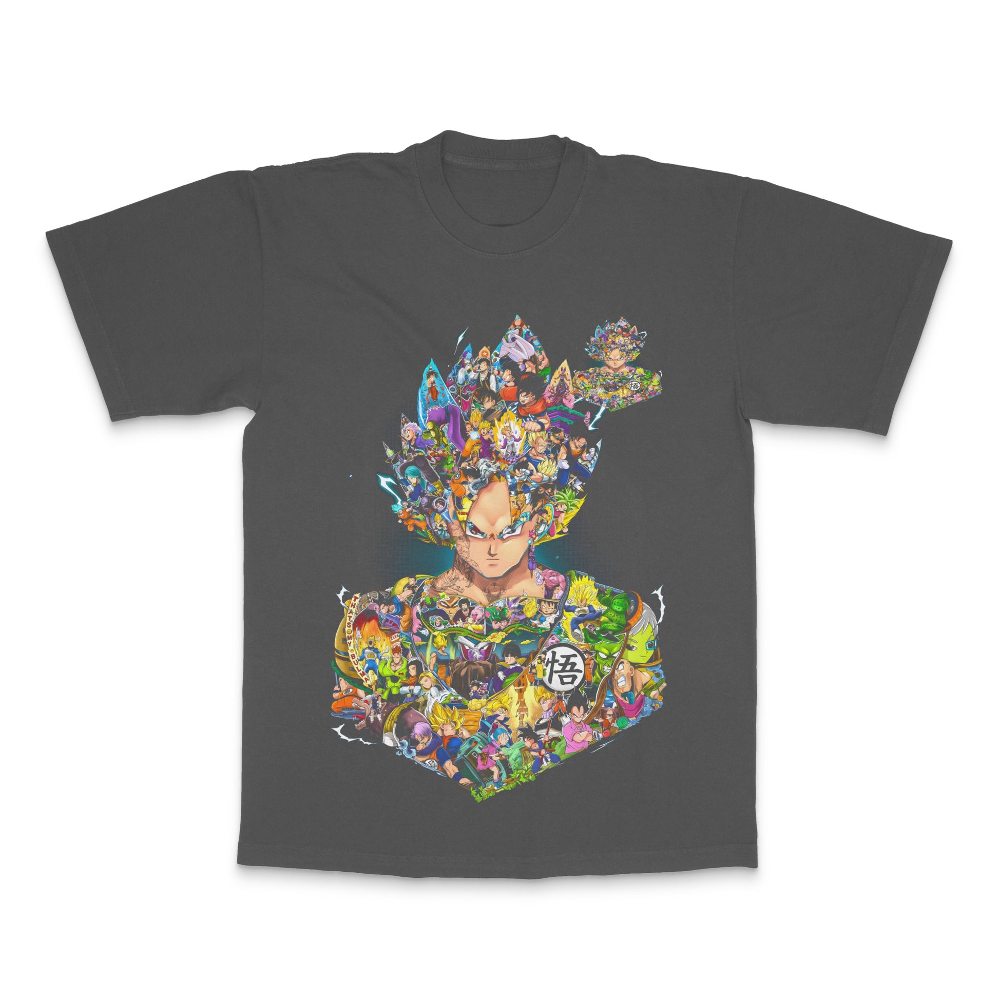 Vibrant Anime Character Collage Graphic T-Shirt