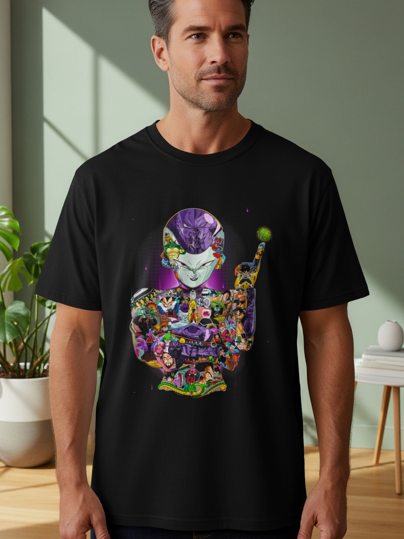 Anime Villains Collage Graphic Tee Shirt