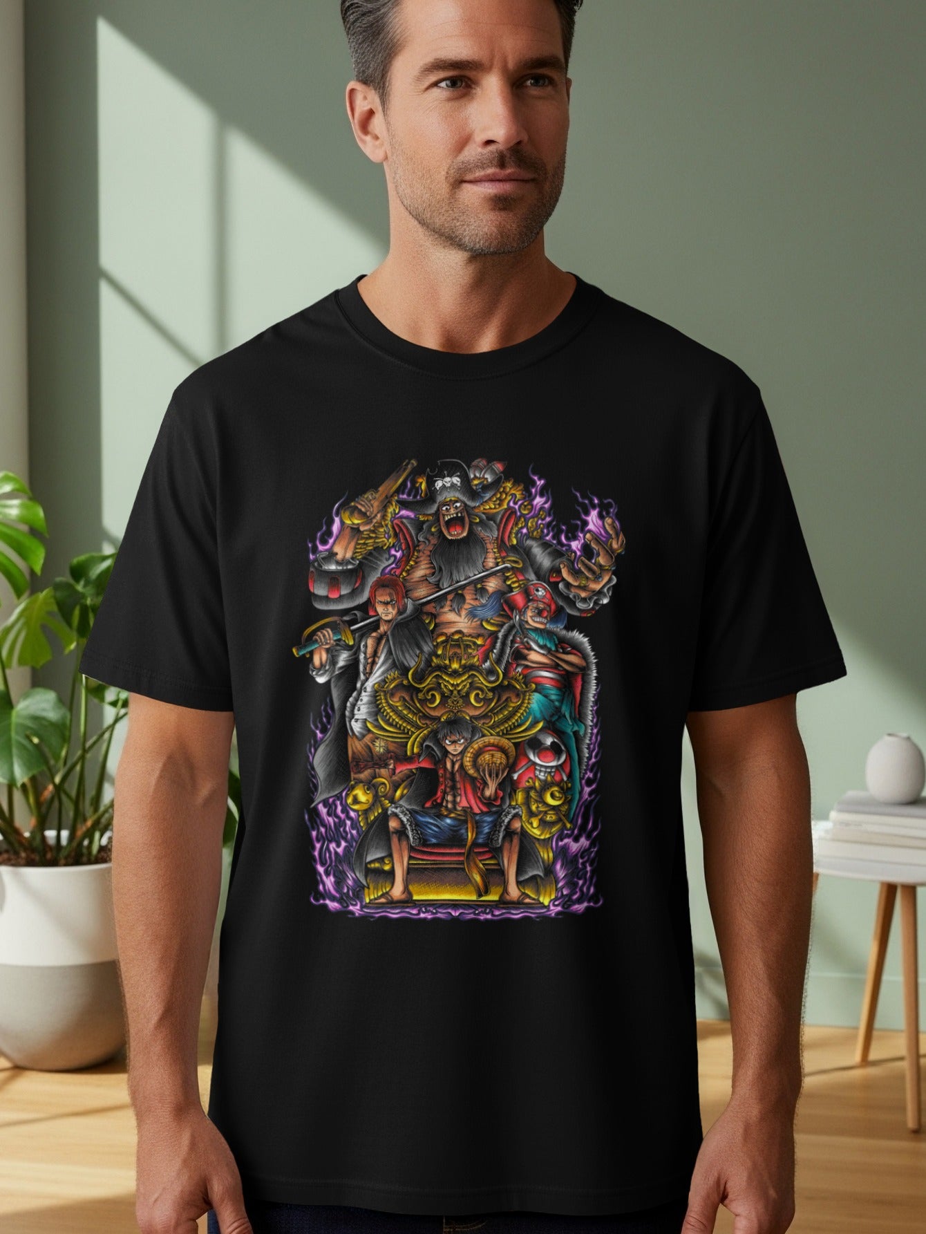 Vibrant Artistic Character Design Graphic T-shirt