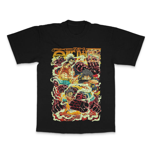 One Piece Anime Characters Fighting Graphic T-Shirt