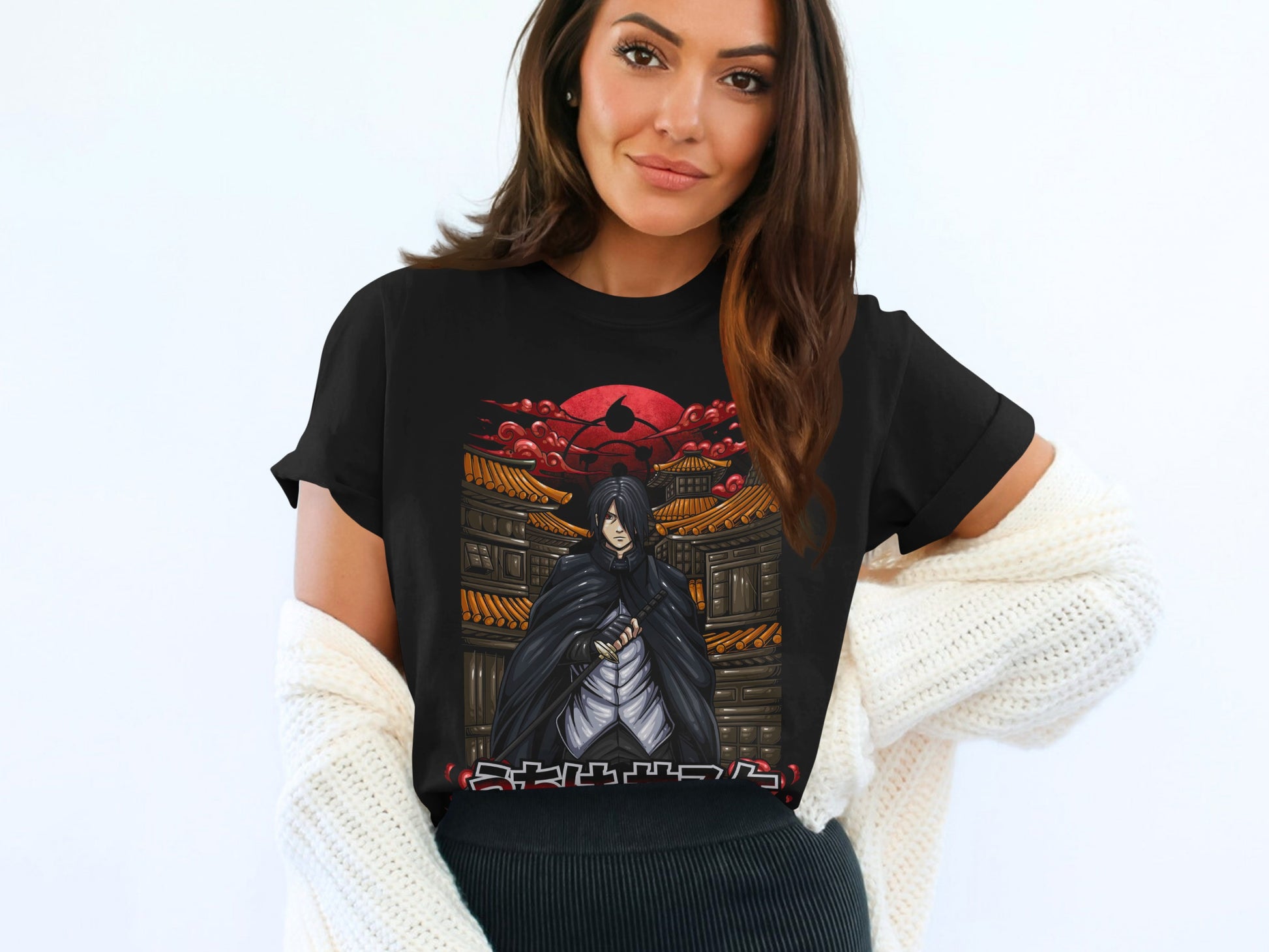 Ninja Warrior Anime Graphic Printed T-shirt Fashion Tee