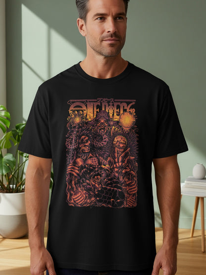 One Piece Anime Character Graphic Black Shirt