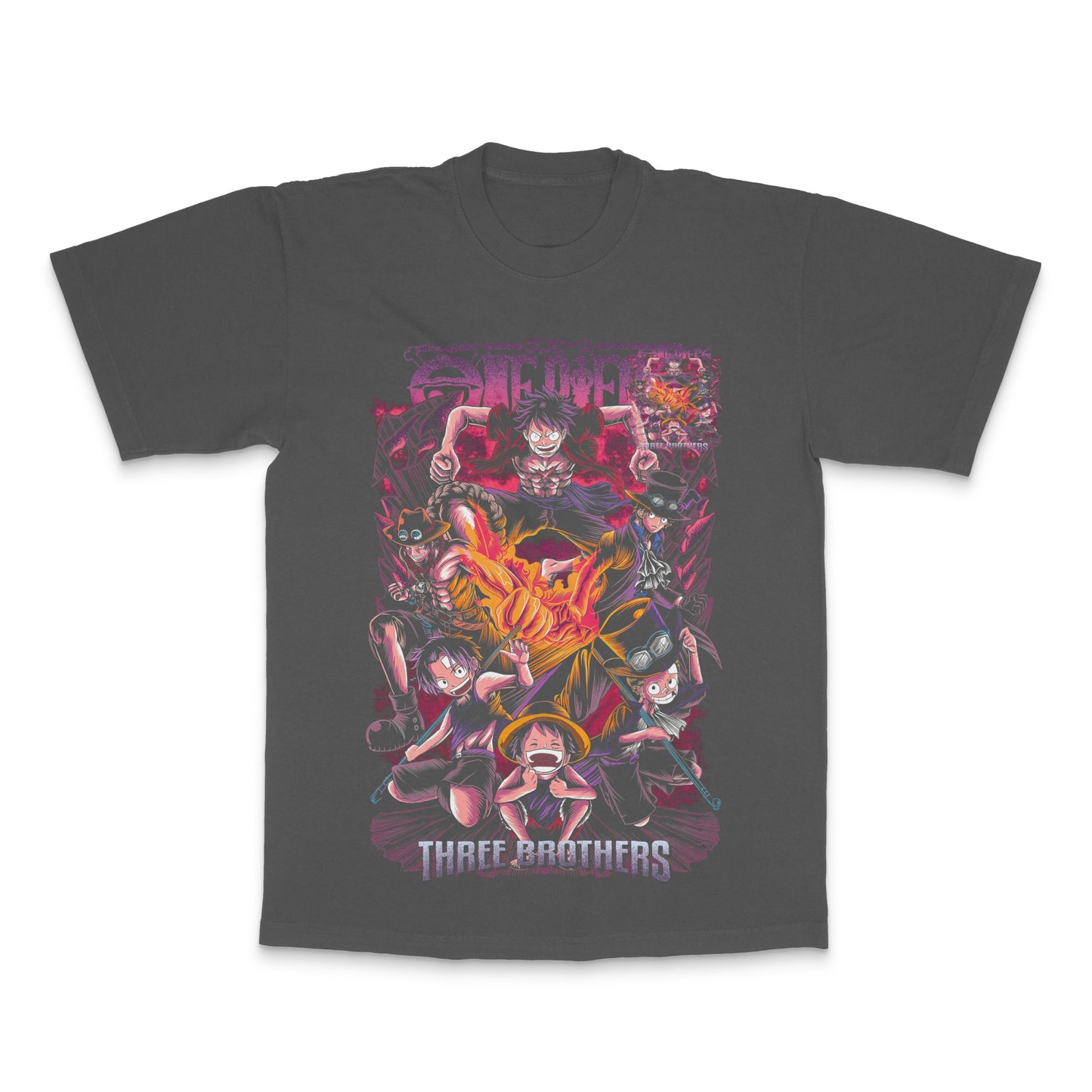 Three Brothers Anime Characters Graphic Tee