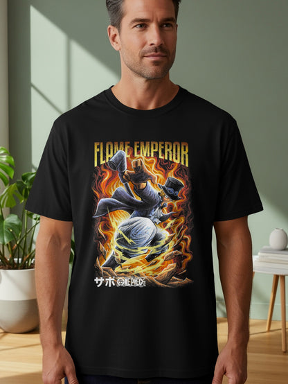 Flame Emperor One Piece Graphic T-Shirt anime wear