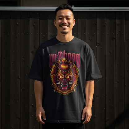 Fierce Dragon Yuzhong Graphic Design T-Shirt